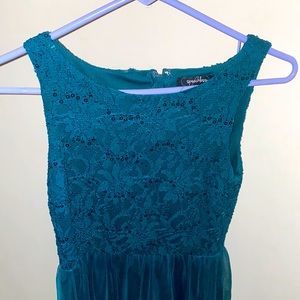 a green homecoming dress